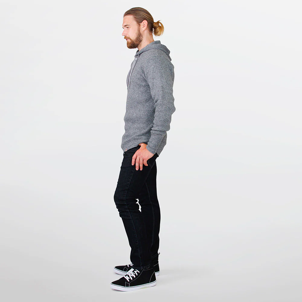 Heavy Weight Wool Henley with Hood - Image 5