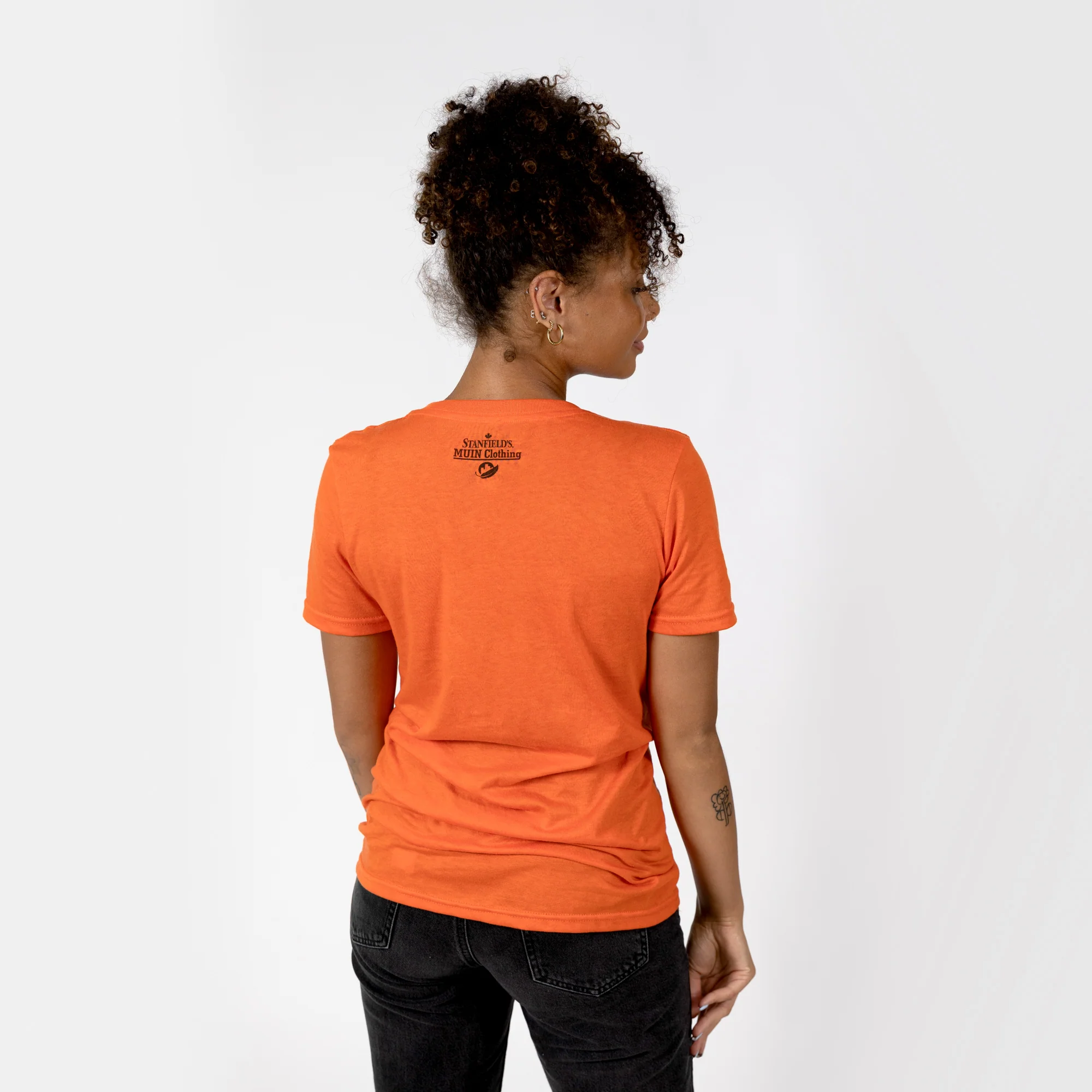 Muin X Stanfield's Adult Orange T-Shirt - EVERY CHILD MATTERS "OWL" - Image 4