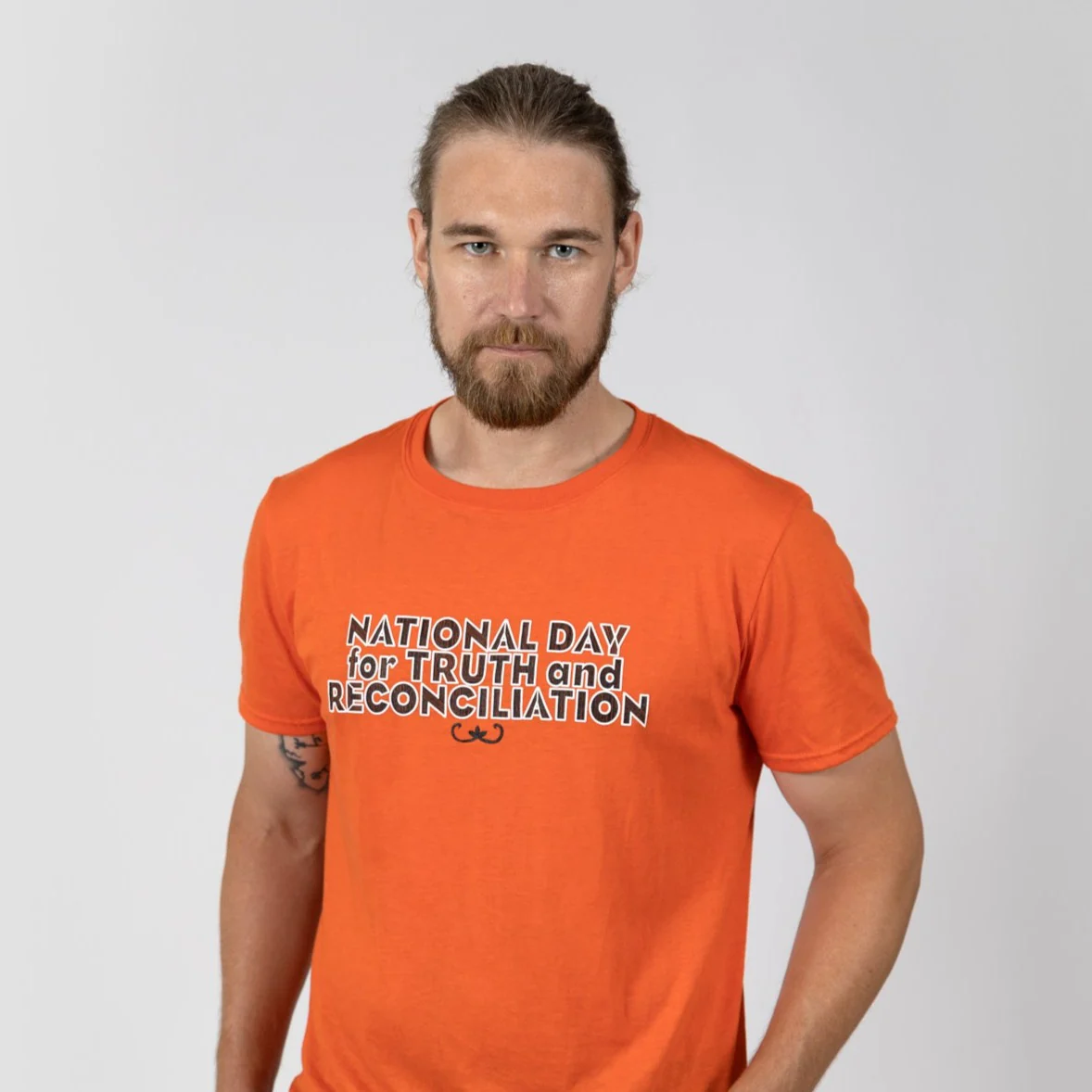 Muin X Stanfield's Adult Orange T-Shirt - NATIONAL DAY FOR TRUTH AND RECONCILIATION "QUILL" - Image 3