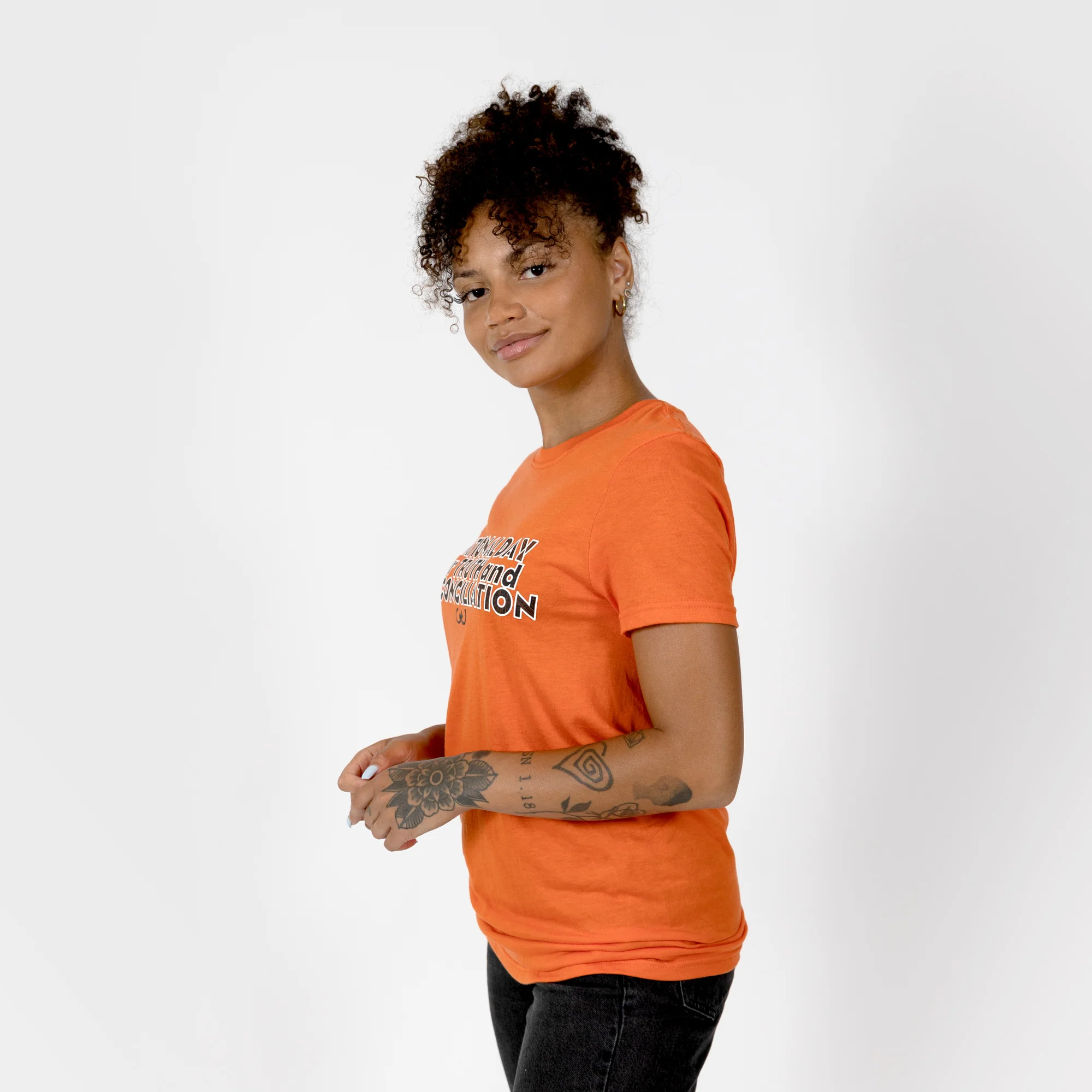 Muin X Stanfield's Adult Orange T-Shirt - NATIONAL DAY FOR TRUTH AND RECONCILIATION "QUILL" - Image 4