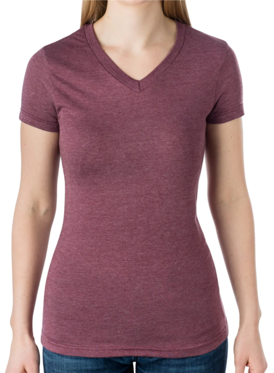 Women's Basic Short Sleeve V-Neck T-Shirt - Image 10