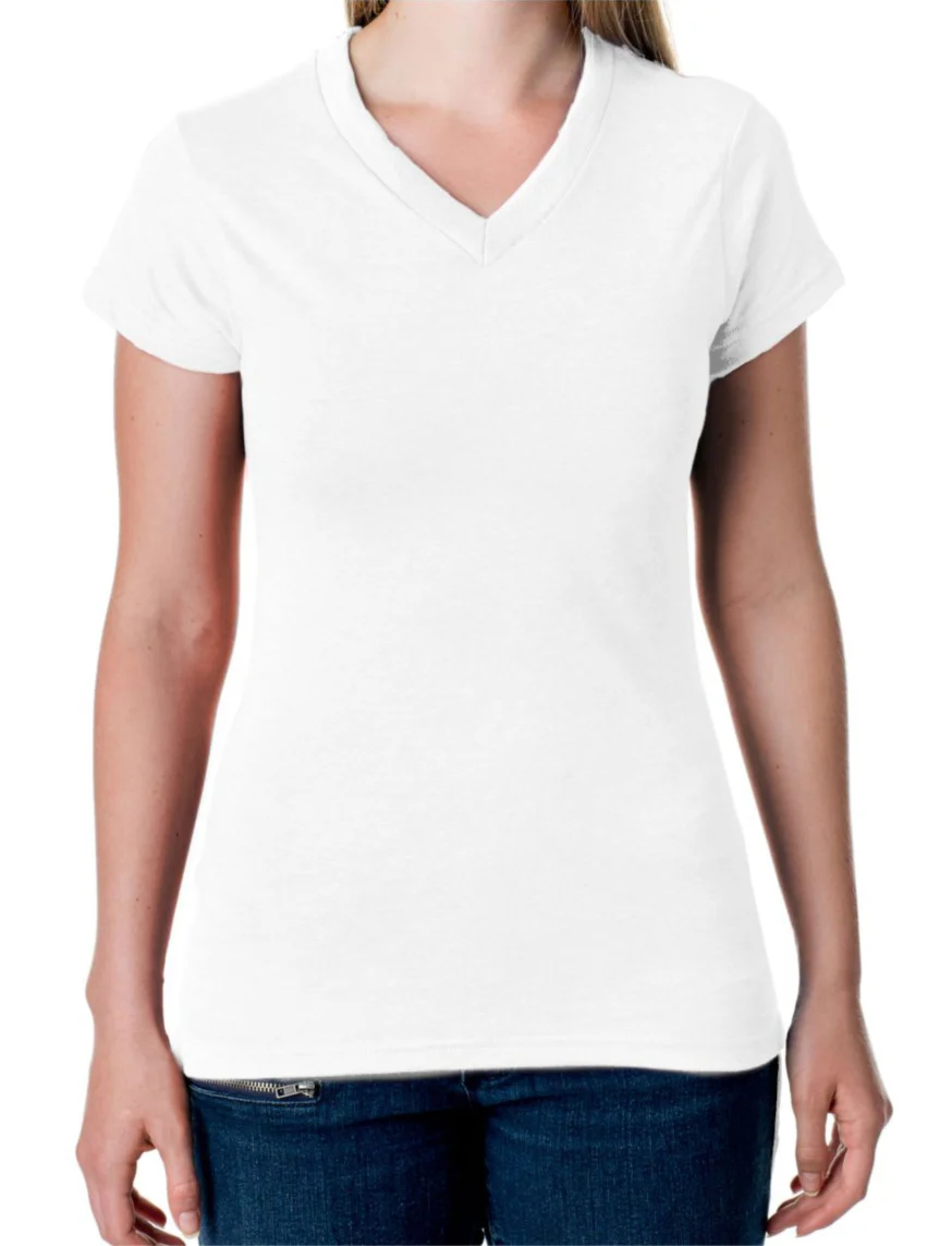 Women's Basic Short Sleeve V-Neck T-Shirt - Image 12