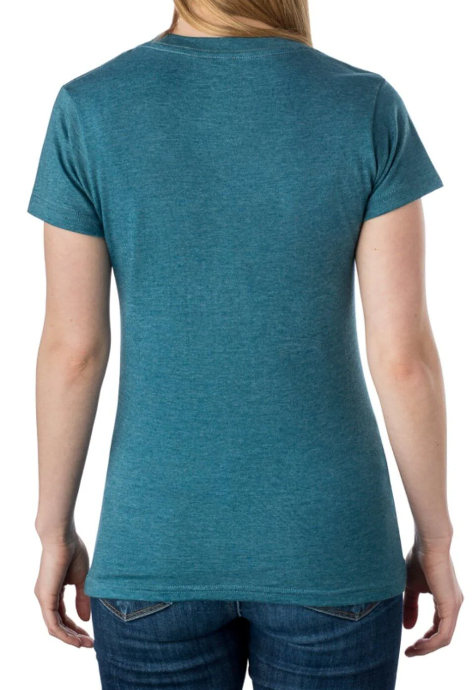 Women's Basic Short Sleeve V-Neck T-Shirt - Image 9